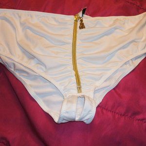 Seduction by Frederick's white zippered panty new!